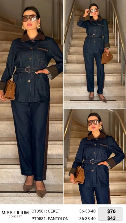 Брюки MISS LILIUM (Navy, модель PT0531) оптом