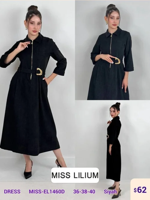 Платье MISS LILIUM (Black, модель MISS-EL1460D) оптом