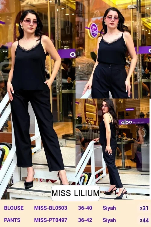Блузка MISS LILIUM (Black, модель MISS-BL0503) оптом