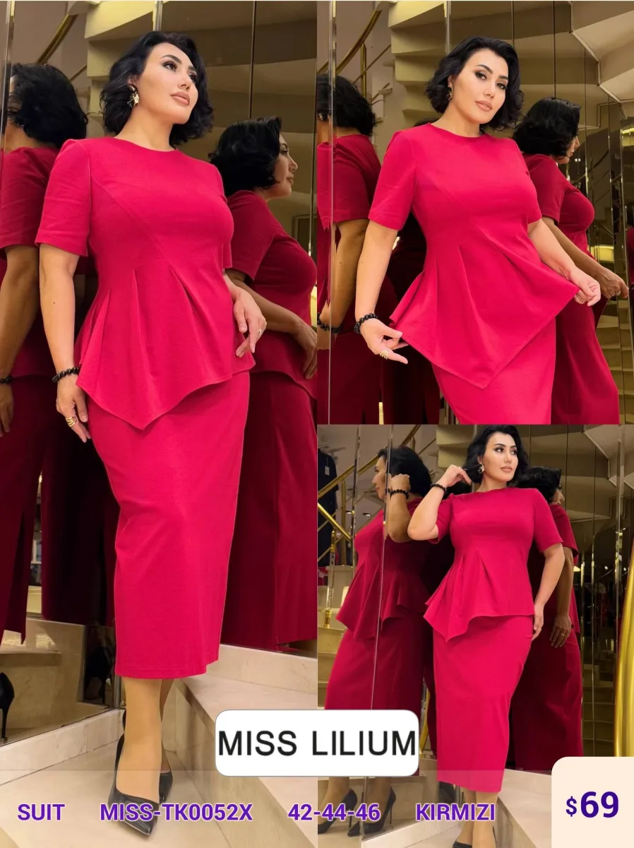 Костюмы и комплекты MISS LILIUM (Red, модель MISS-TK0052X) оптом
