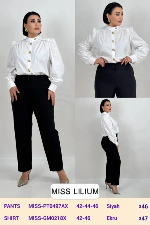 Брюки MISS LILIUM (Black, модель MISS-PT0497AX) оптом
