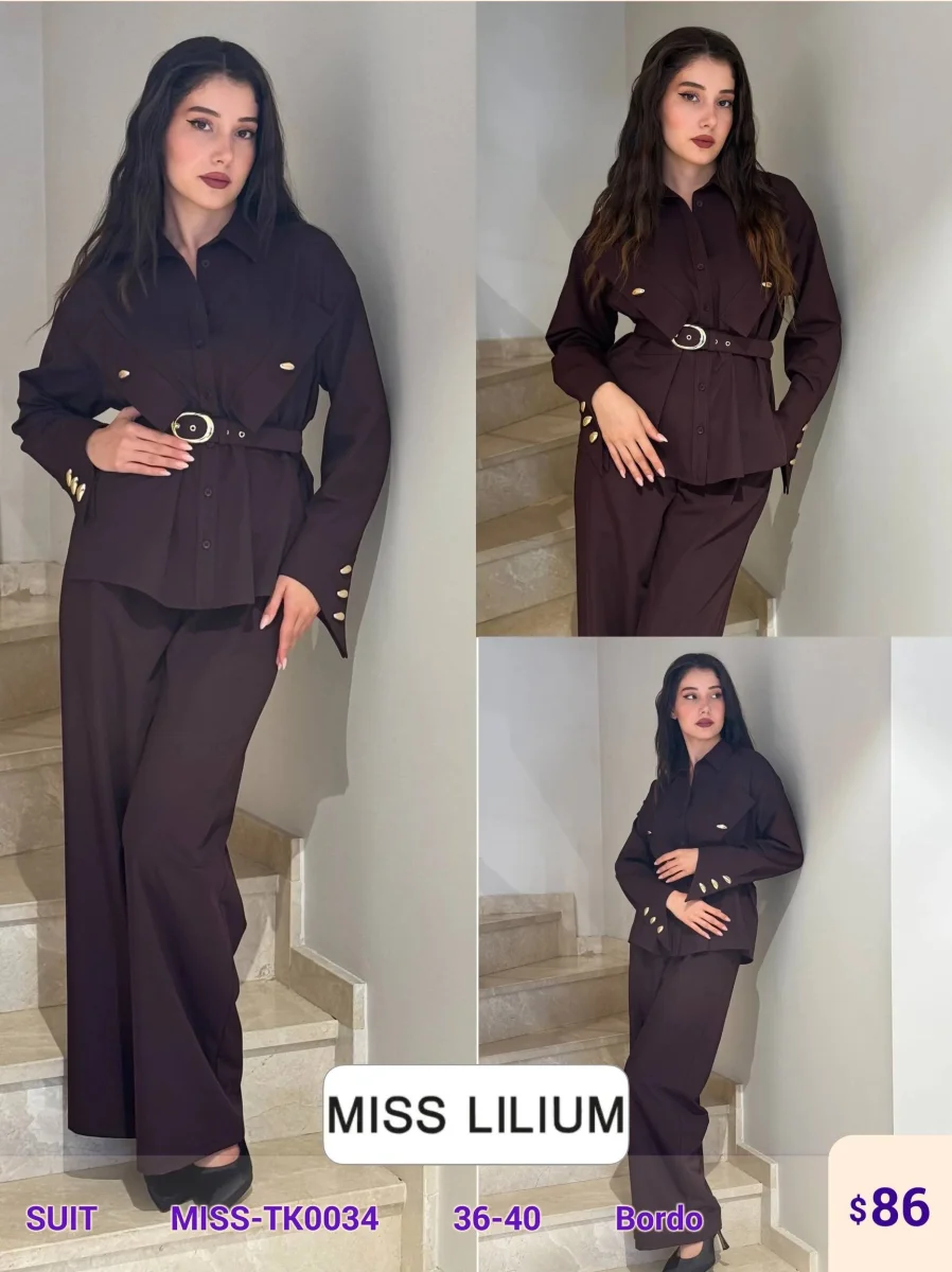 Костюмы и комплекты MISS LILIUM (Burgundy, модель MISS-TK0034) оптом