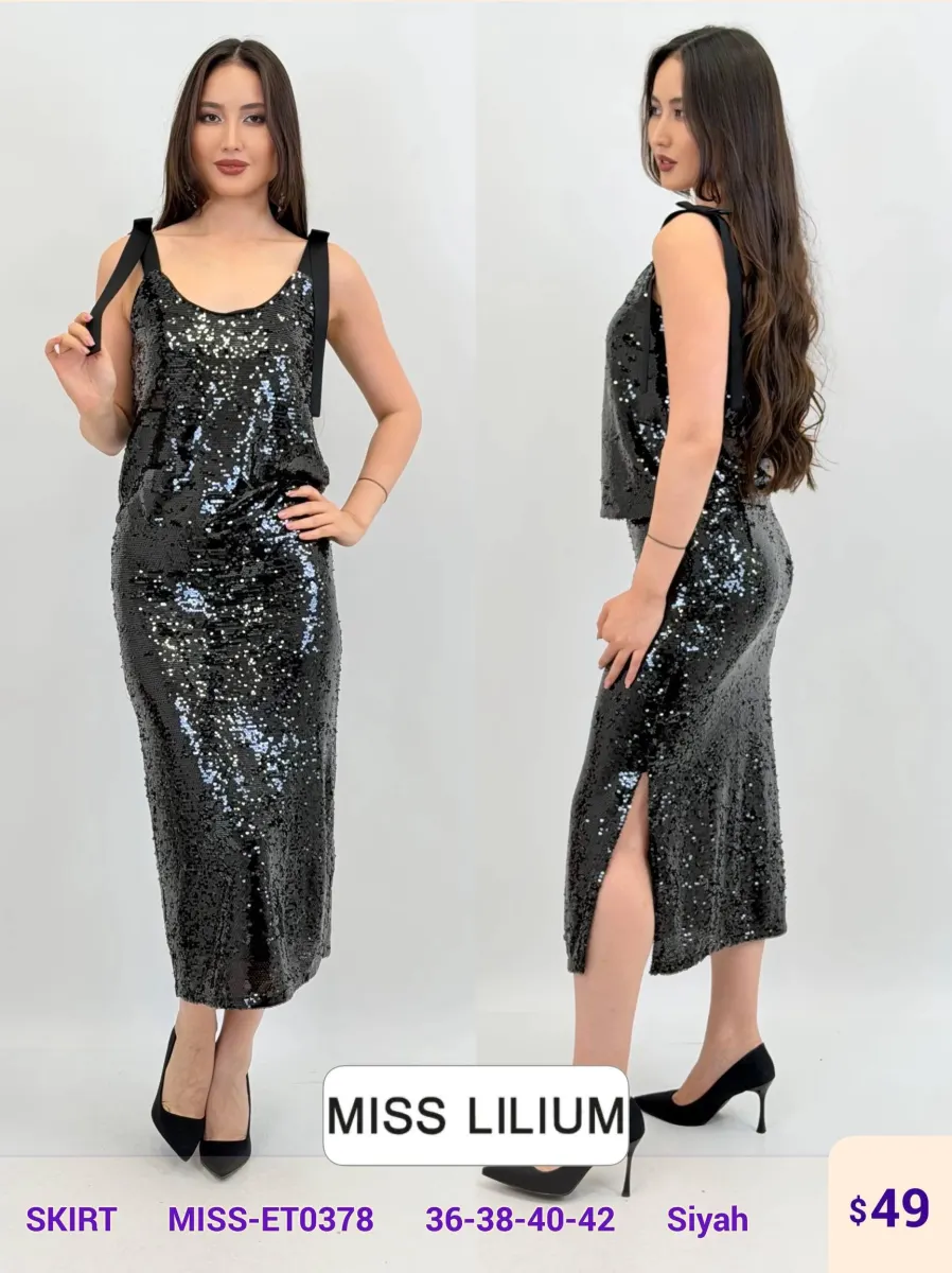 Юбка MISS LILIUM (Black, модель MISS-ET0378) оптом