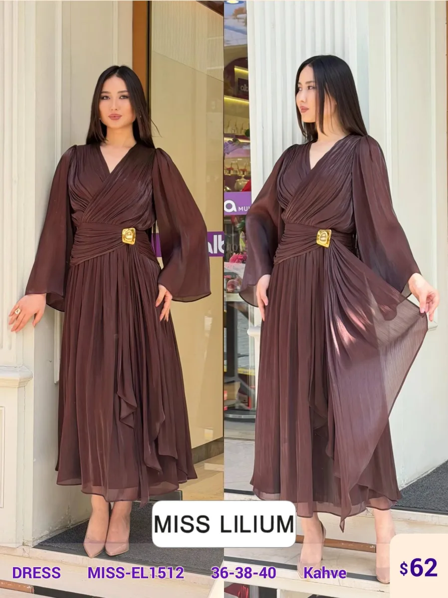 Платье MISS LILIUM (Brown, модель MISS-EL1512) оптом