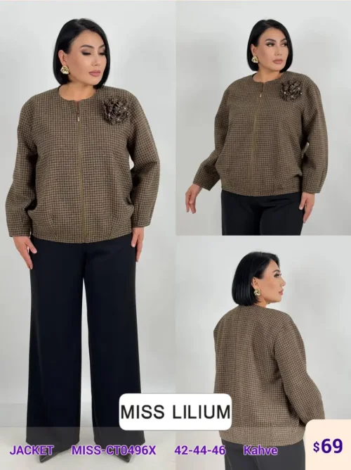 Жакет MISS LILIUM (Brown, модель MISS-CT0496X) оптом