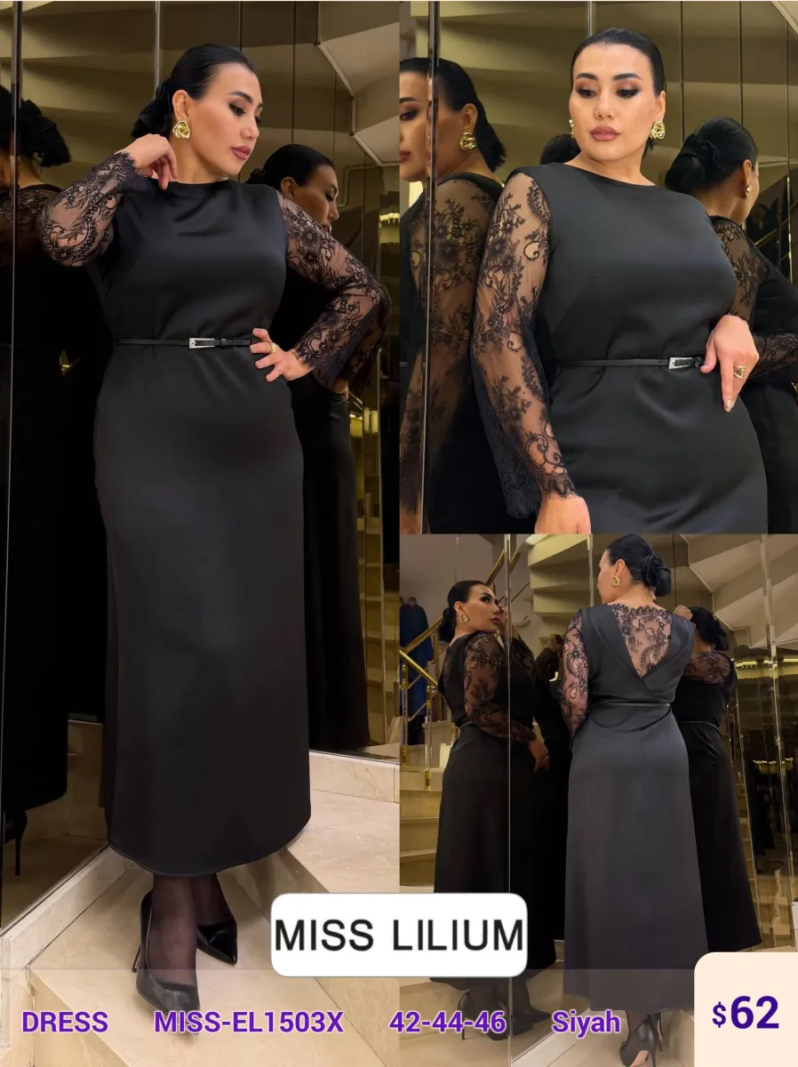 Платье MISS LILIUM (Black, модель MISS-EL1503X) оптом