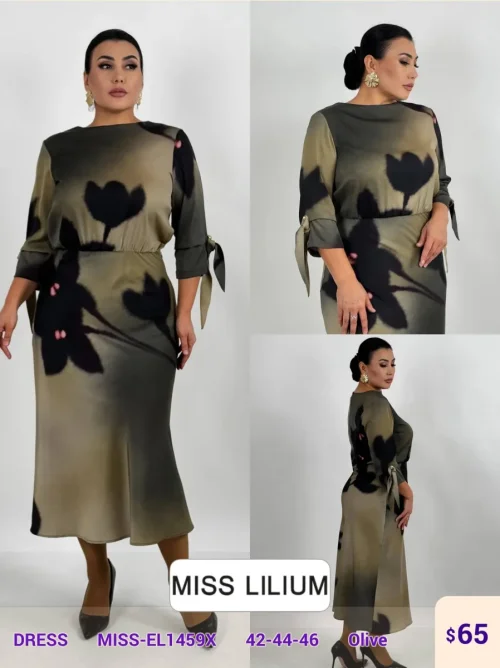 Платье MISS LILIUM (Olive, модель MISS-EL1459X) оптом