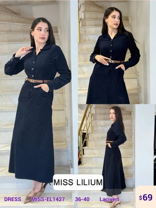 Платье MISS LILIUM (Navy, модель MISS-EL1427) оптом