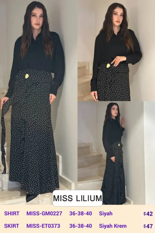 Рубашка MISS LILIUM (Dark gray, модель MISS-GM0227) оптом