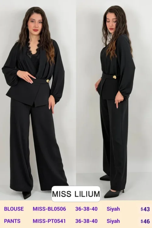 Брюки MISS LILIUM (Black, модель MISS-PT0541) оптом