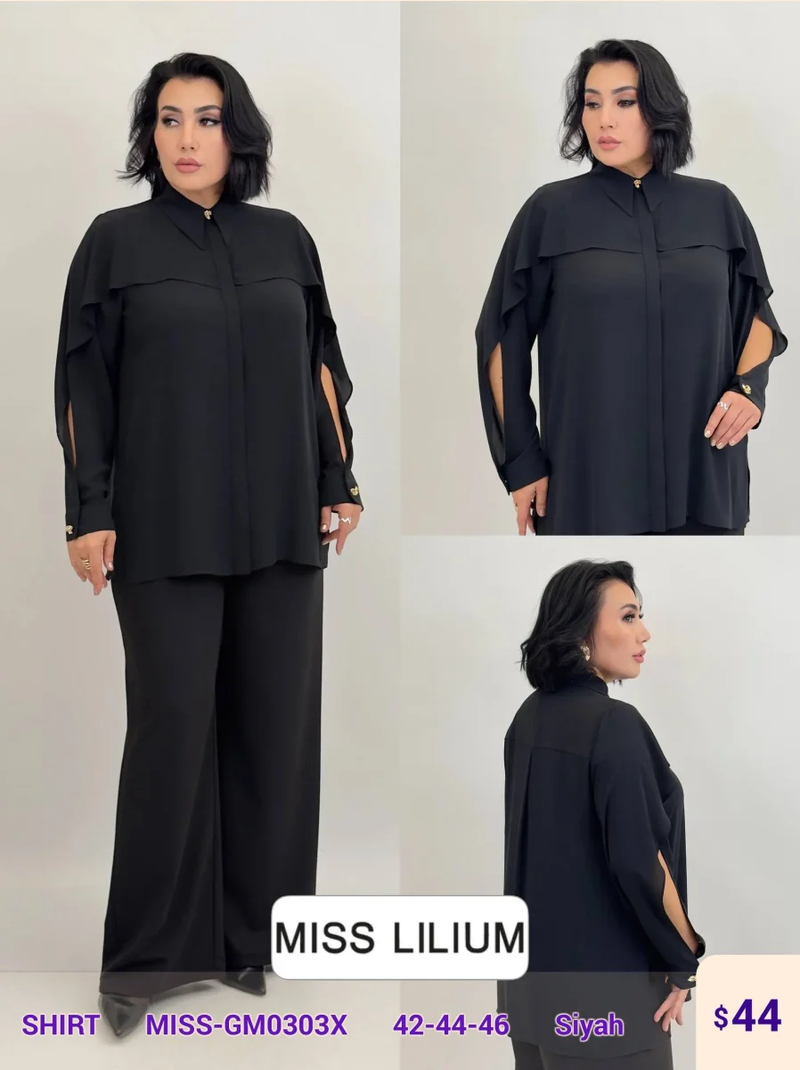 Рубашка MISS LILIUM (Black, модель MISS-GM0303X) оптом