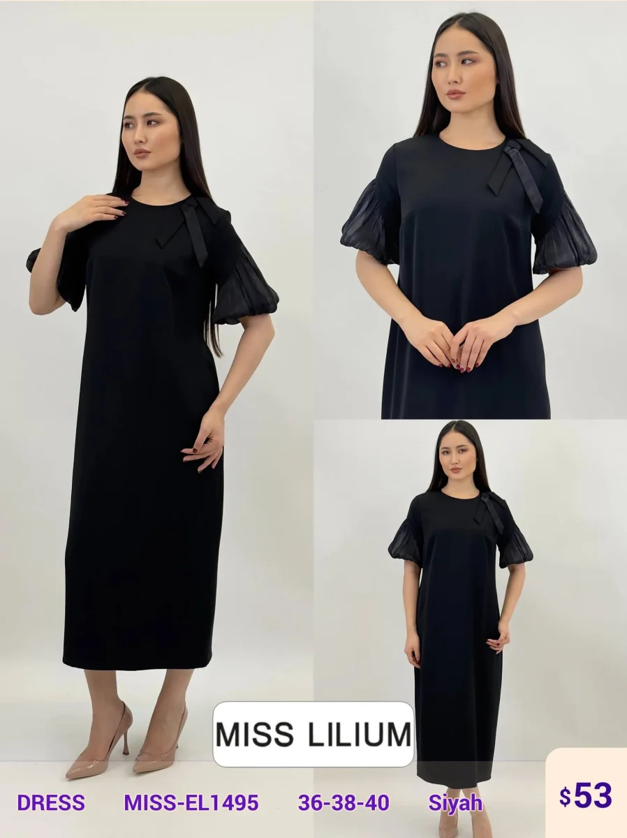 Платье MISS LILIUM (Black, модель MISS-EL1495) оптом