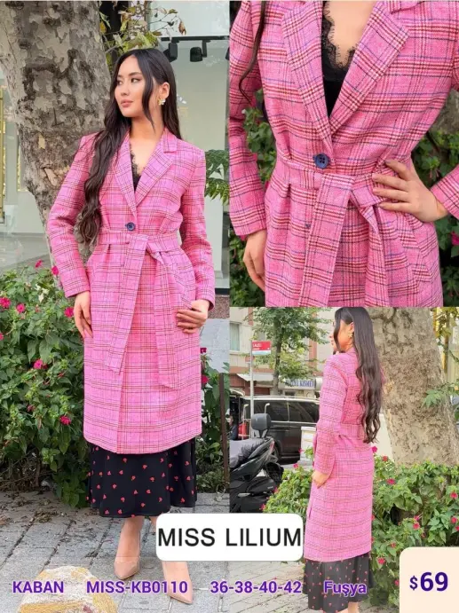 Пальто MISS LILIUM (Fuchsia, модель MISS-KB0110) оптом