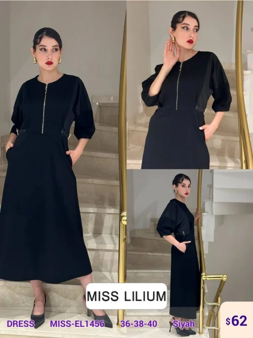 Платье MISS LILIUM (Black, модель MISS-EL1456) оптом