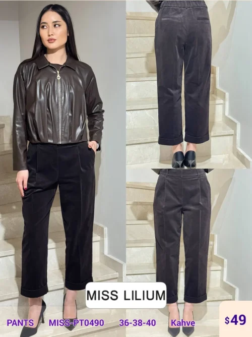 Брюки MISS LILIUM (Brown, модель MISS-PT0490) оптом