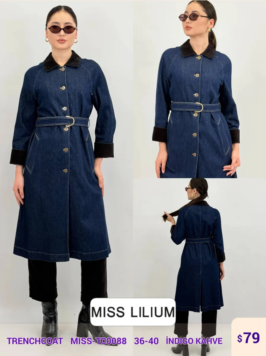 Тренч MISS LILIUM (Navy, модель MISS-TCO088) оптом