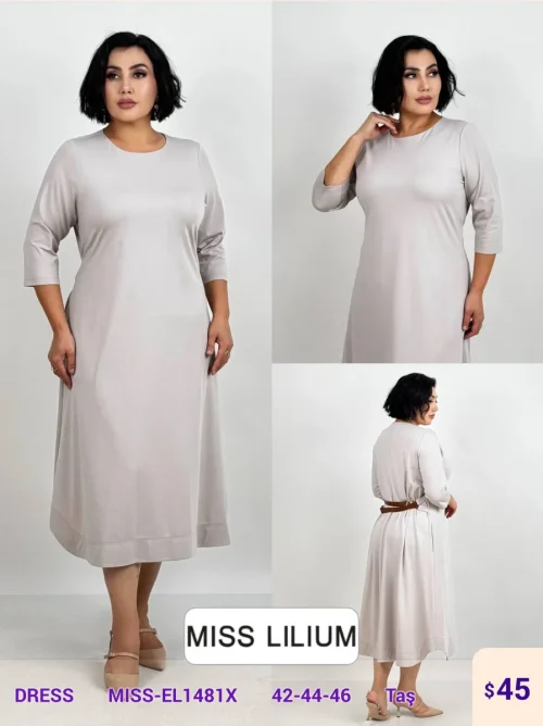 Платье MISS LILIUM (Light gray, модель MISS-EL1481X) оптом