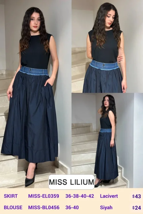 Юбка MISS LILIUM (Navy, модель MISS-EL0359) оптом