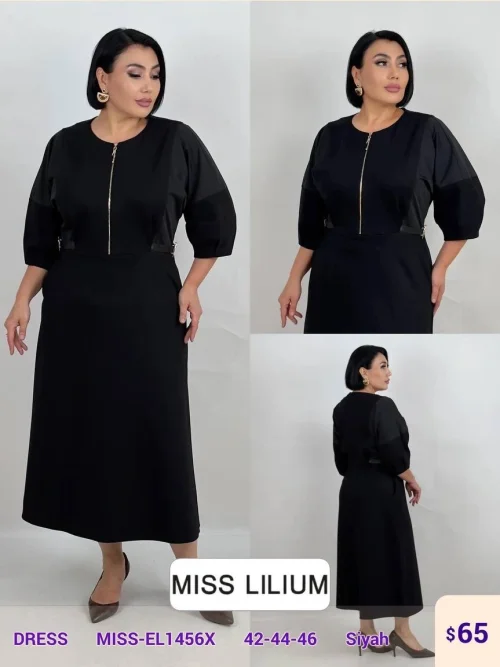 Платье MISS LILIUM (Black, модель MISS-EL1456X) оптом