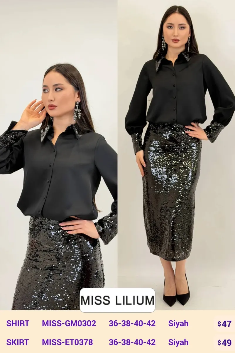 Рубашка MISS LILIUM (Black, модель MISS-GM0302) оптом