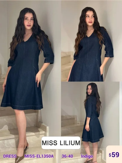 Платье MISS LILIUM (Navy, модель MISS-EL1350A) оптом