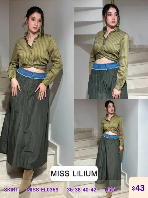 Юбка MISS LILIUM (Olive, модель MISS-EL0359) оптом