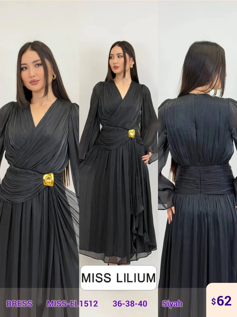 Платье MISS LILIUM (Black, модель MISS-EL1512) оптом