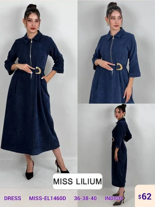 Платье MISS LILIUM (Navy, модель MISS-EL1460D) оптом
