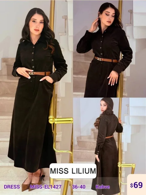 Платье MISS LILIUM (Brown, модель MISS-EL1427) оптом