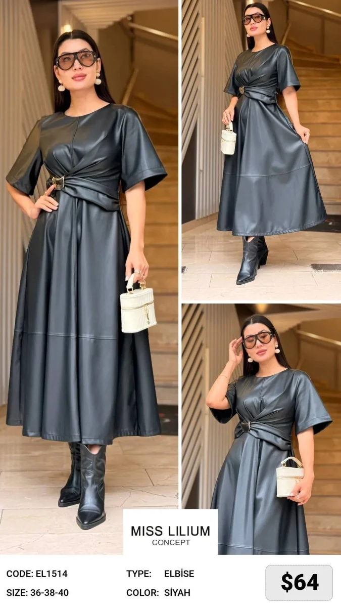Платье MISS LILIUM (Black, модель EL1514) оптом