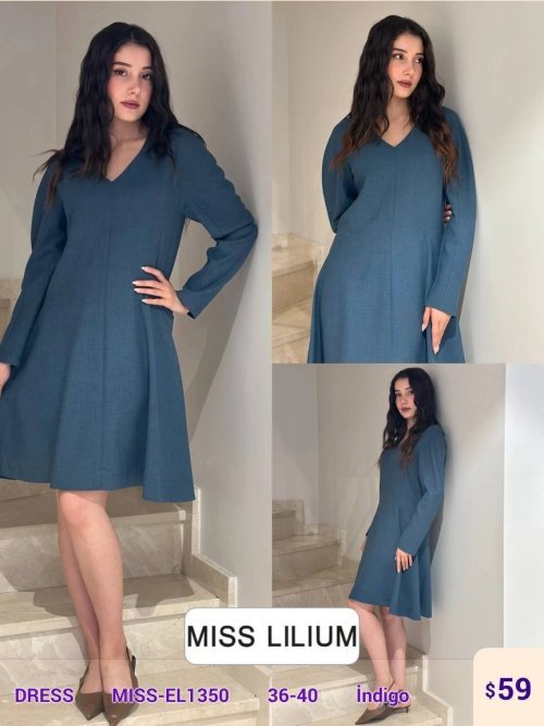 Платье MISS LILIUM (Navy, модель MISS-EL1350) оптом