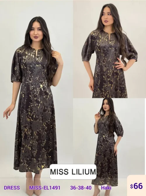 Платье MISS LILIUM (Olive, модель MISS-EL1491) оптом