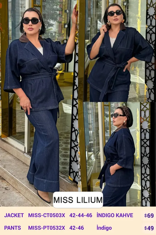 Брюки MISS LILIUM (Navy, модель MISS-PT0532X) оптом