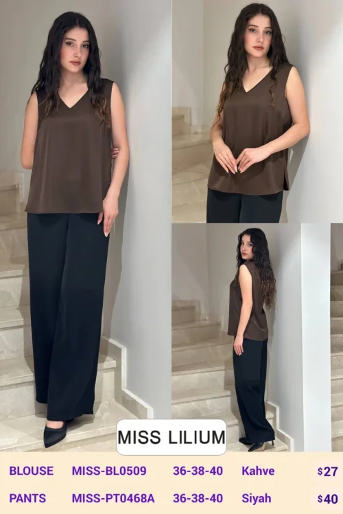 Блузка MISS LILIUM (Brown, модель MISS-BL0509) оптом