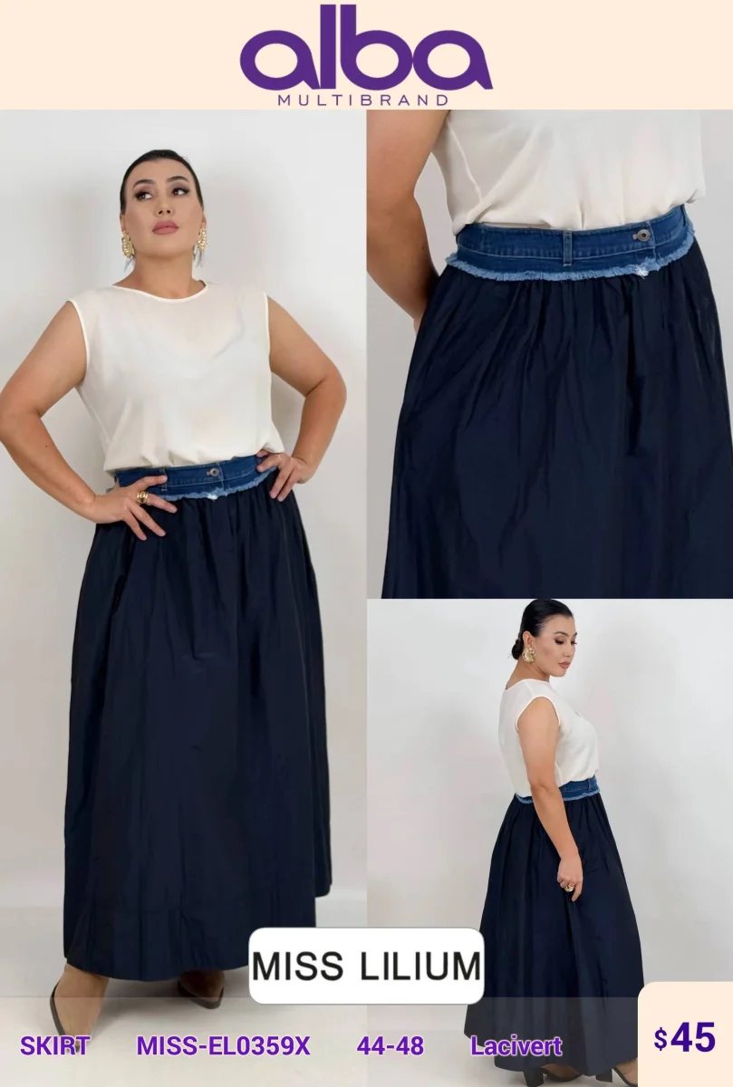 Юбка MISS LILIUM (Navy, модель MISS-EL0359X) оптом