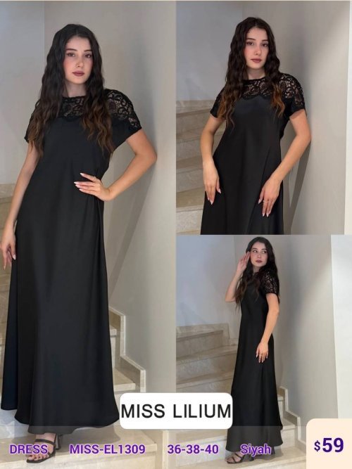 Платье MISS LILIUM (Black, модель MISS-EL1309) оптом
