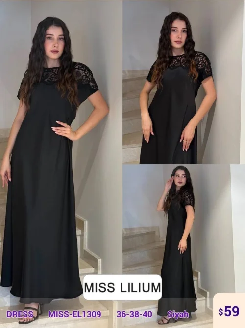 Платье MISS LILIUM (Black, модель MISS-EL1309) оптом