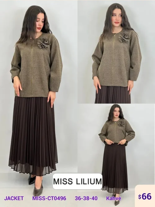 Жакет MISS LILIUM (Brown, модель MISS-CT0496) оптом