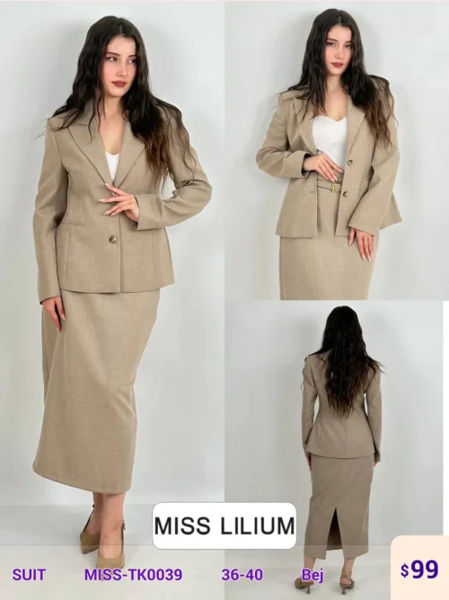 Костюмы и комплекты MISS LILIUM (Beige, модель MISS-TK0039) оптом