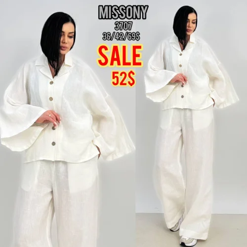 Комплект, MISSONY, Белый, модель 3765, женская одежда оптом из Турции, Лалели