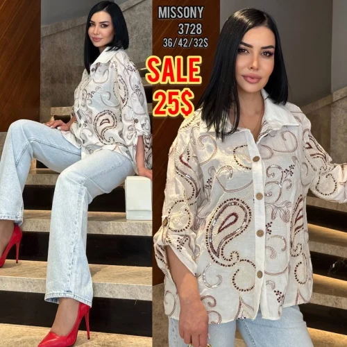 Рубашка, MISSONY, модель 3728, женская одежда оптом из Турции, Лалели