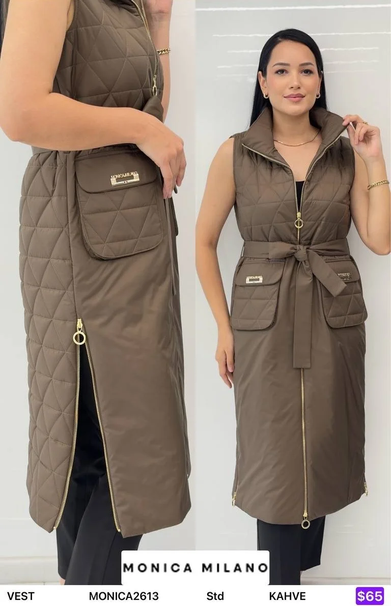 Жилет MONICA MILANO (Brown, модель MONICA2613) оптом