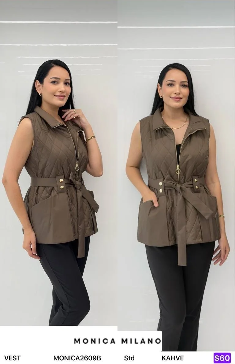 Жилет MONICA MILANO (Brown, модель MONICA2609B) оптом