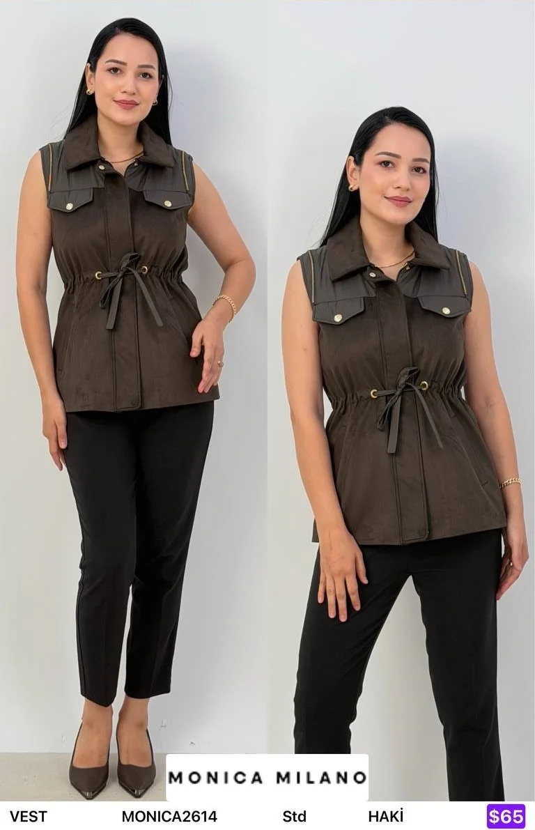 Жилет MONICA MILANO (Olive, модель MONICA2614) оптом