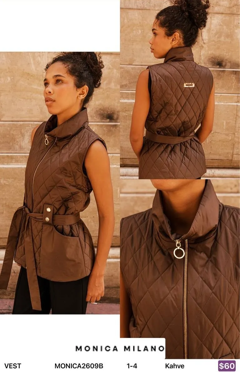 Жилет MONICA MILANO (Brown, модель MONICA2609B) оптом