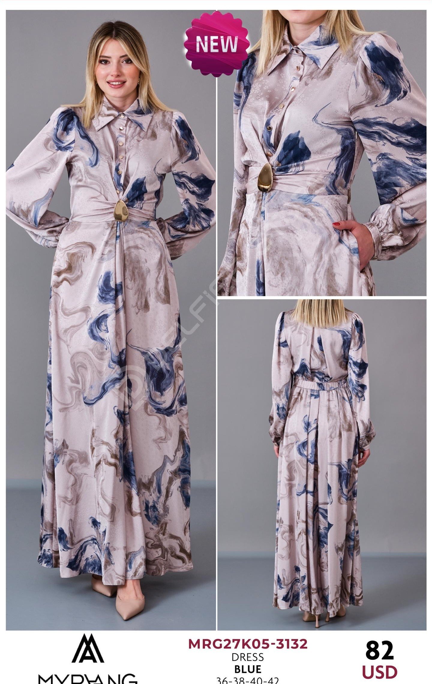 Платье MY RAANG (Синий, модель MRG27K05-3132) оптом