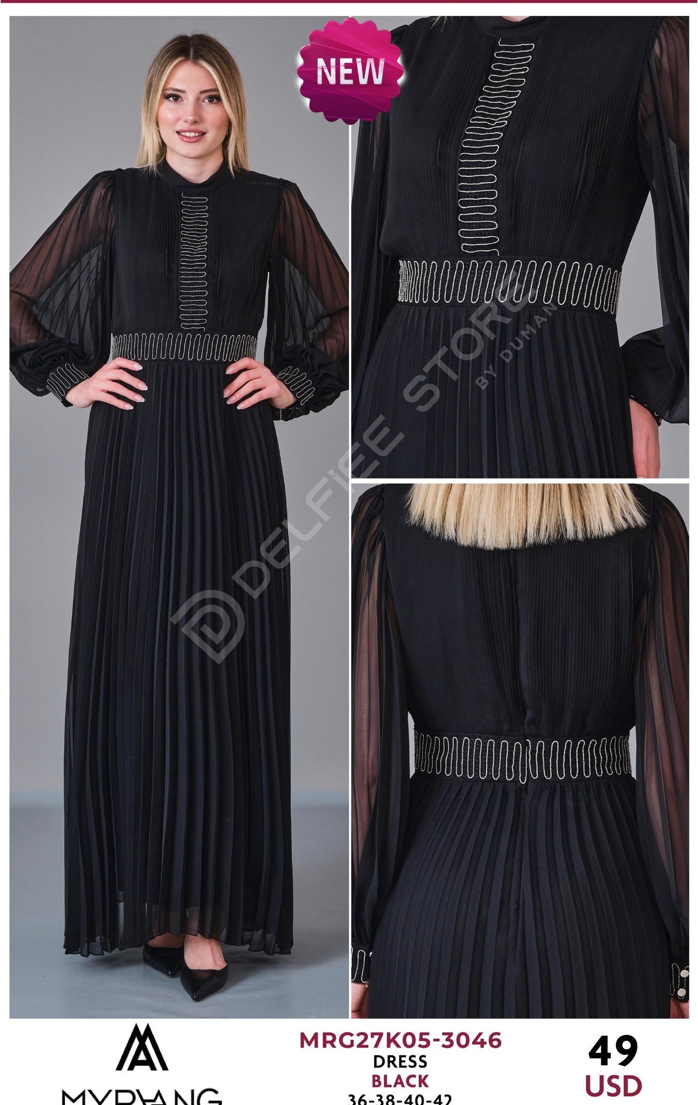 Платье MY RAANG (Черный, модель MRG27K05-3046) оптом