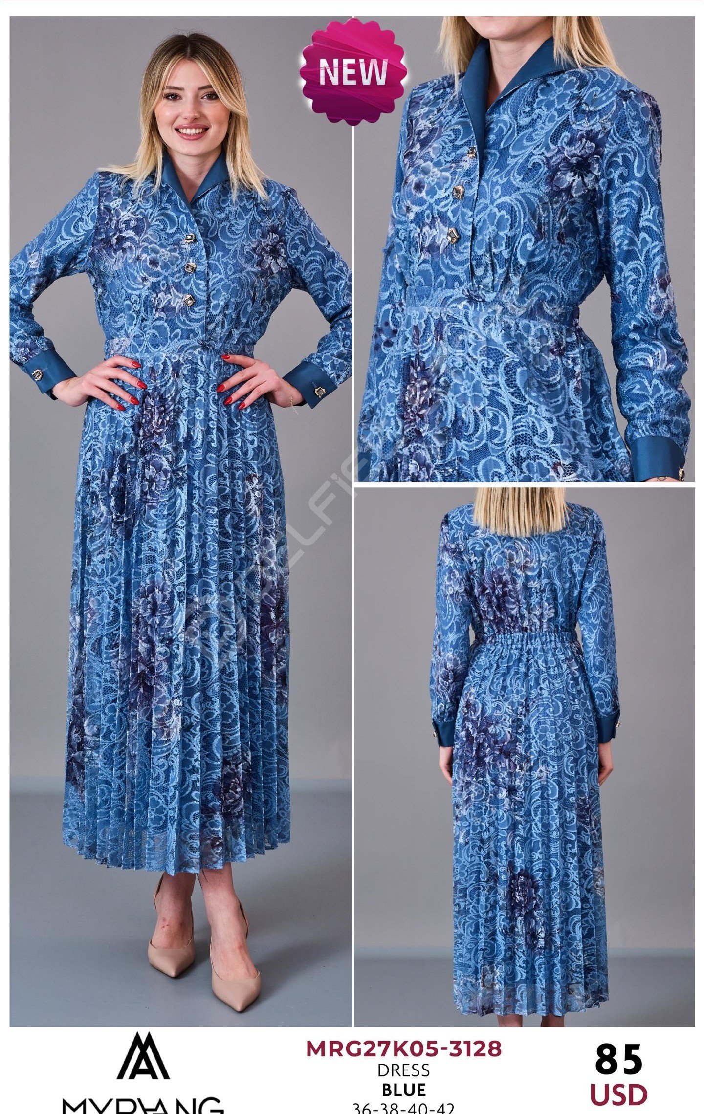 Платье MY RAANG (Синий, модель MRG27K05-3128) оптом