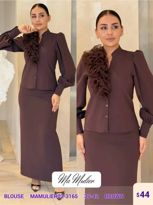 Блузка MY RAANG (Brown, модель MAMULIER02-3165) оптом