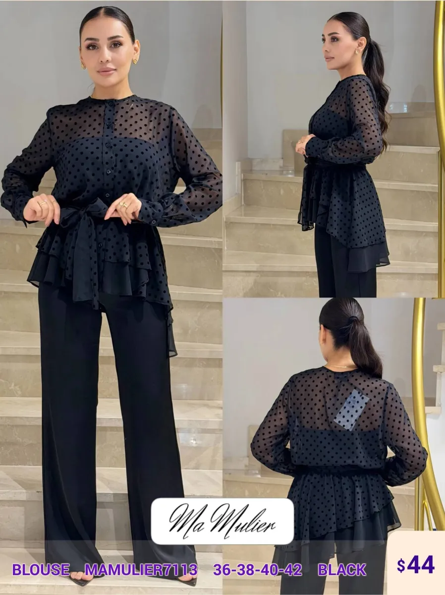 Блузка MY RAANG (Black, модель MAMULIER7113) оптом